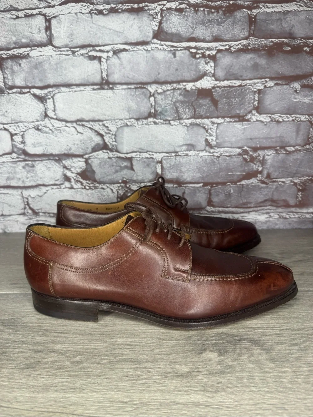 Bally Carillo Brown Leather Lace Up Oxfords dress shoes men sz 9.5D US/43EU